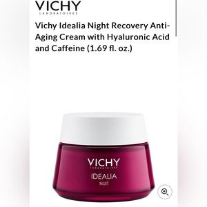 Vichy Idealia Night Recovery Anti-Aging Cream with Hyaluronic Acid and Caffeine